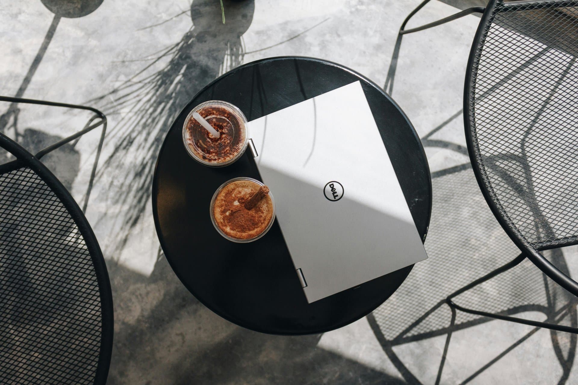 a dell laptop on a table