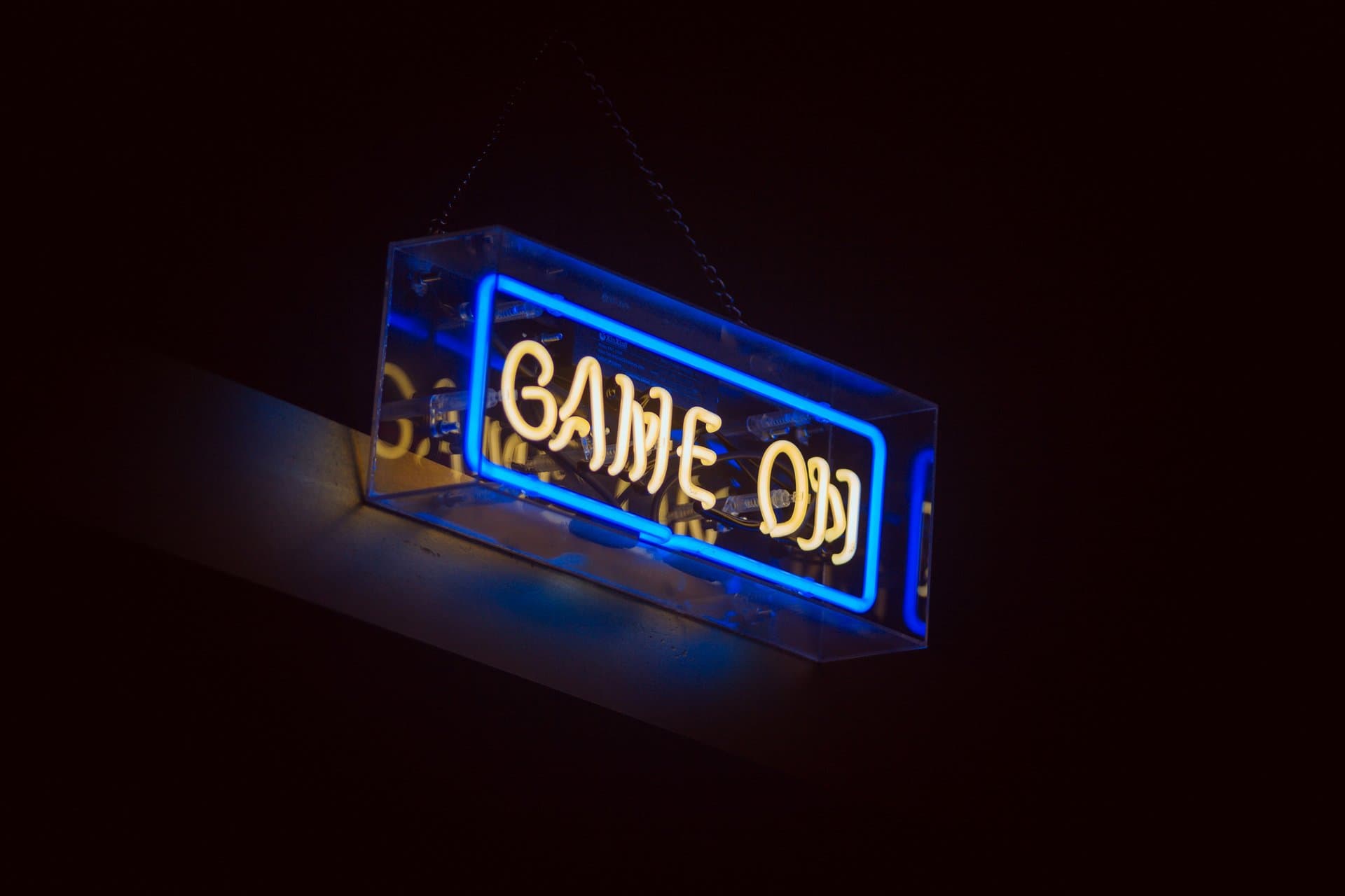  a neon logo sign