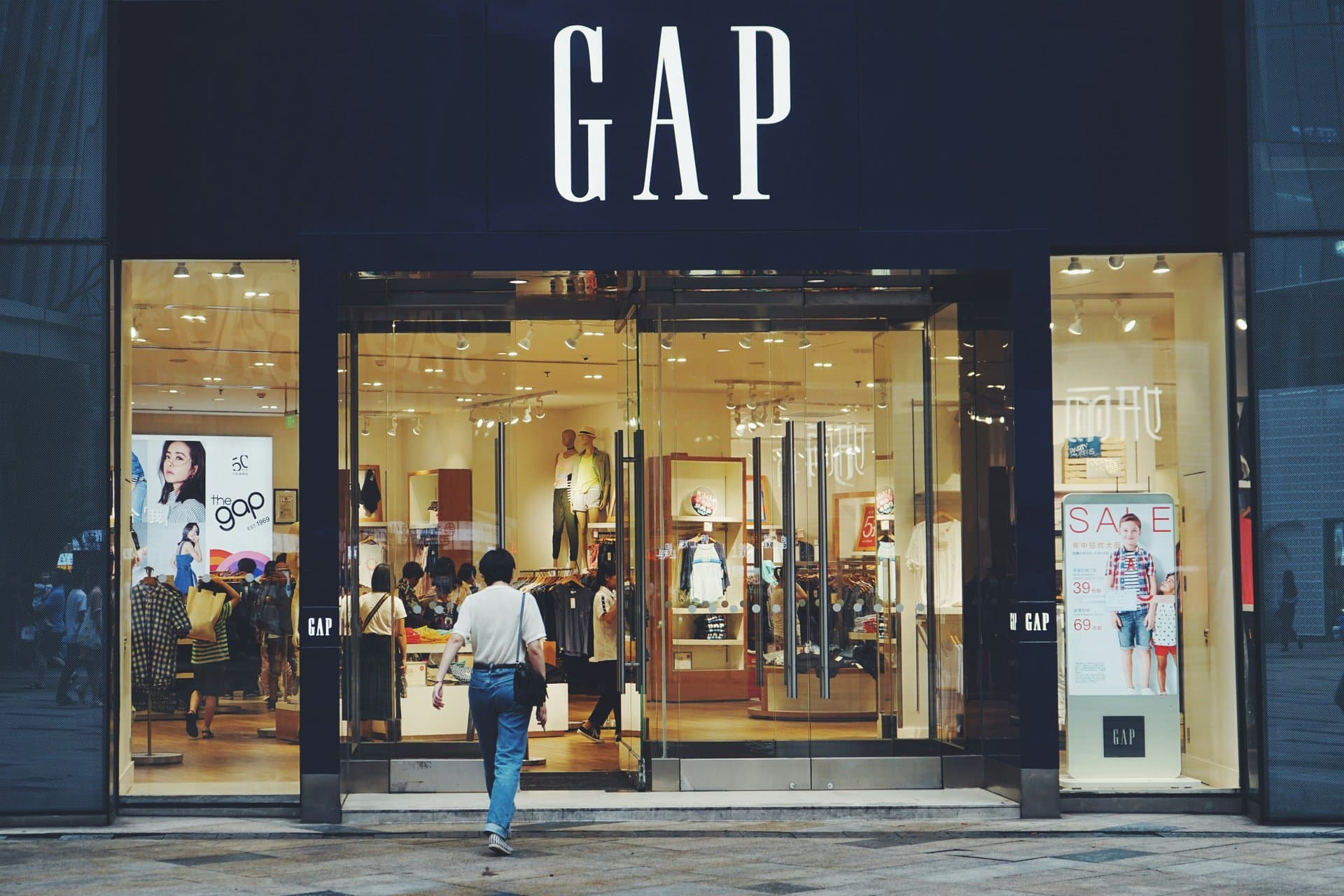 a clothing store entrance