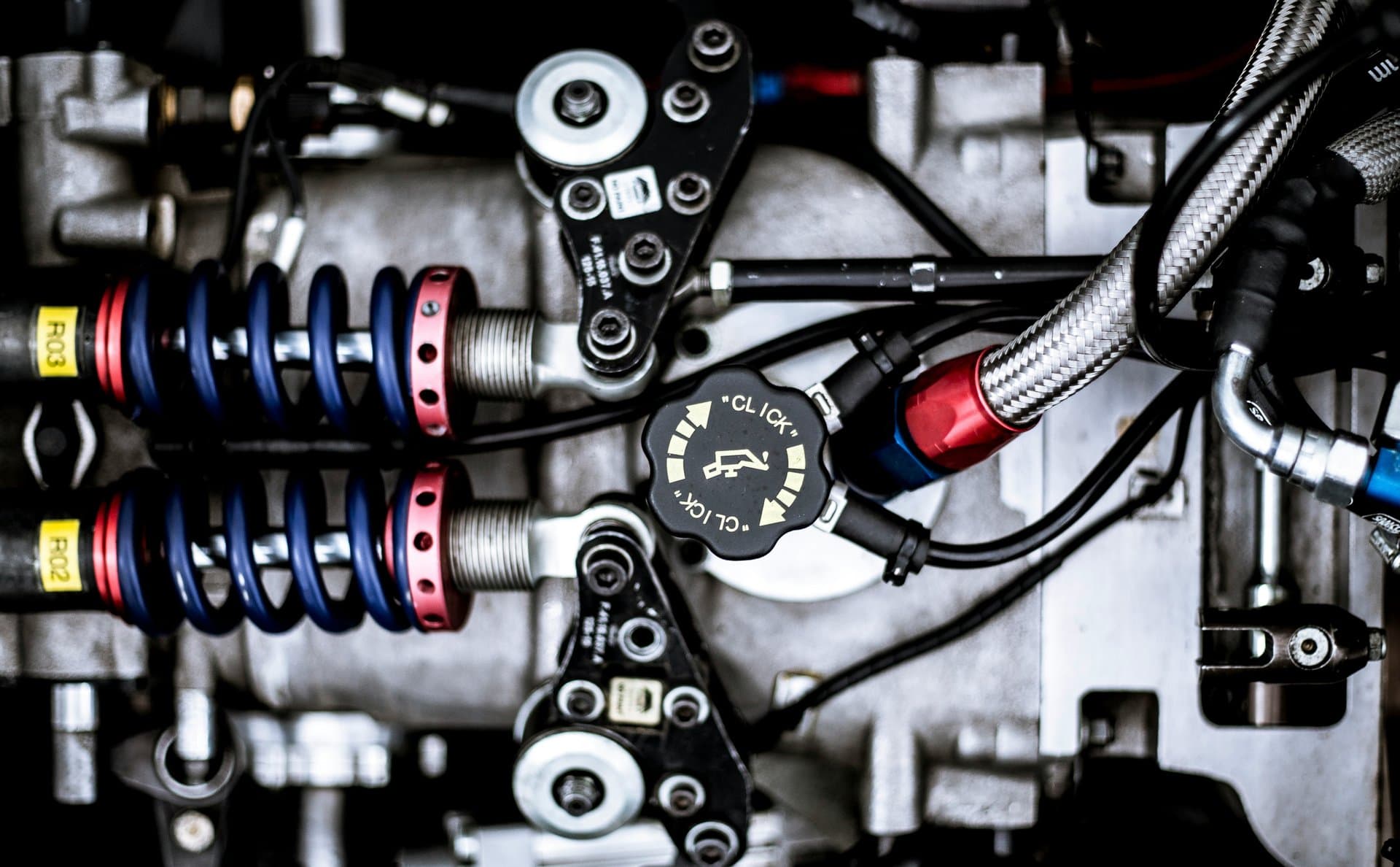 a closeup of car engine