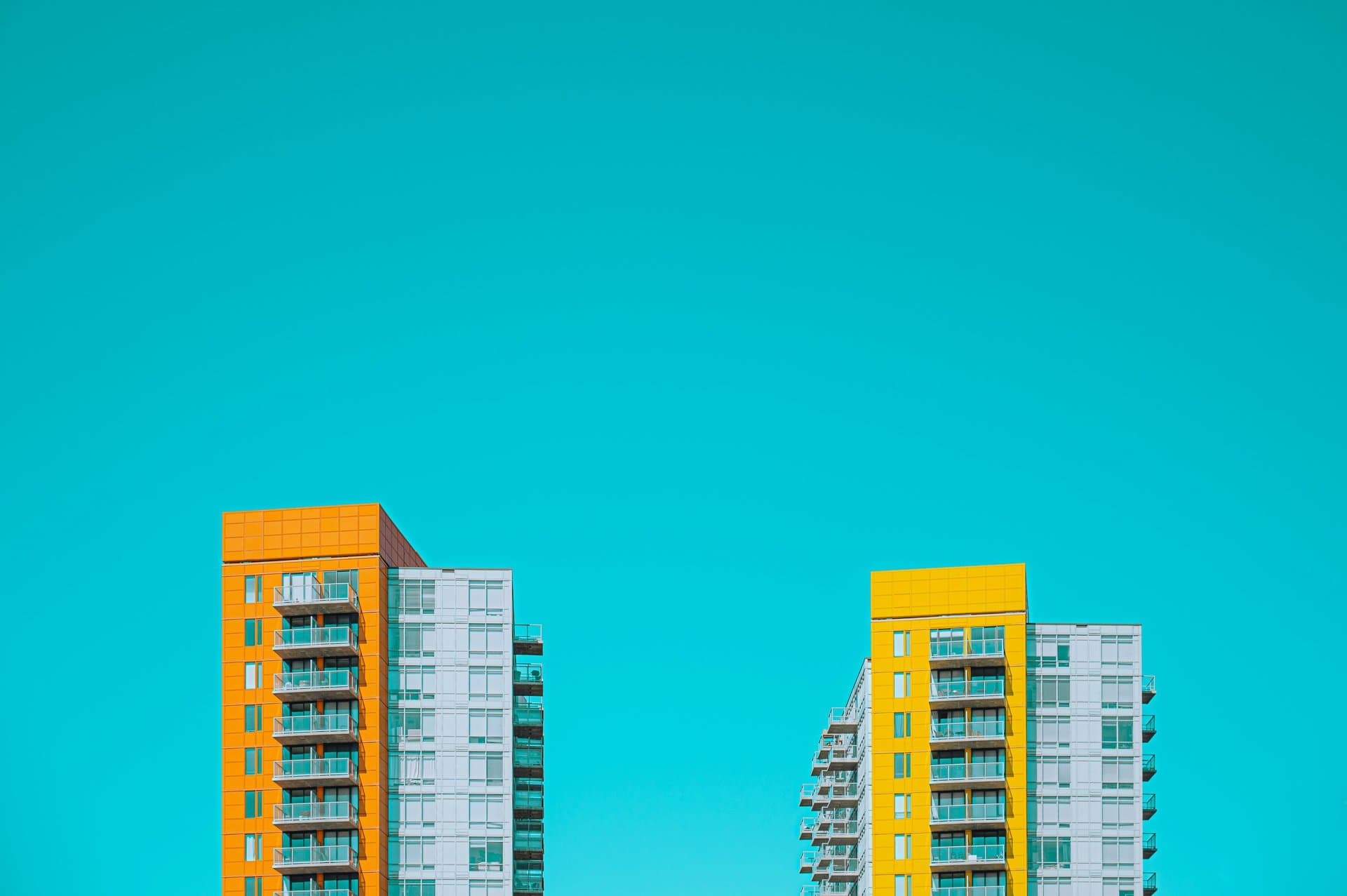 a skyline shot of 3 buildings