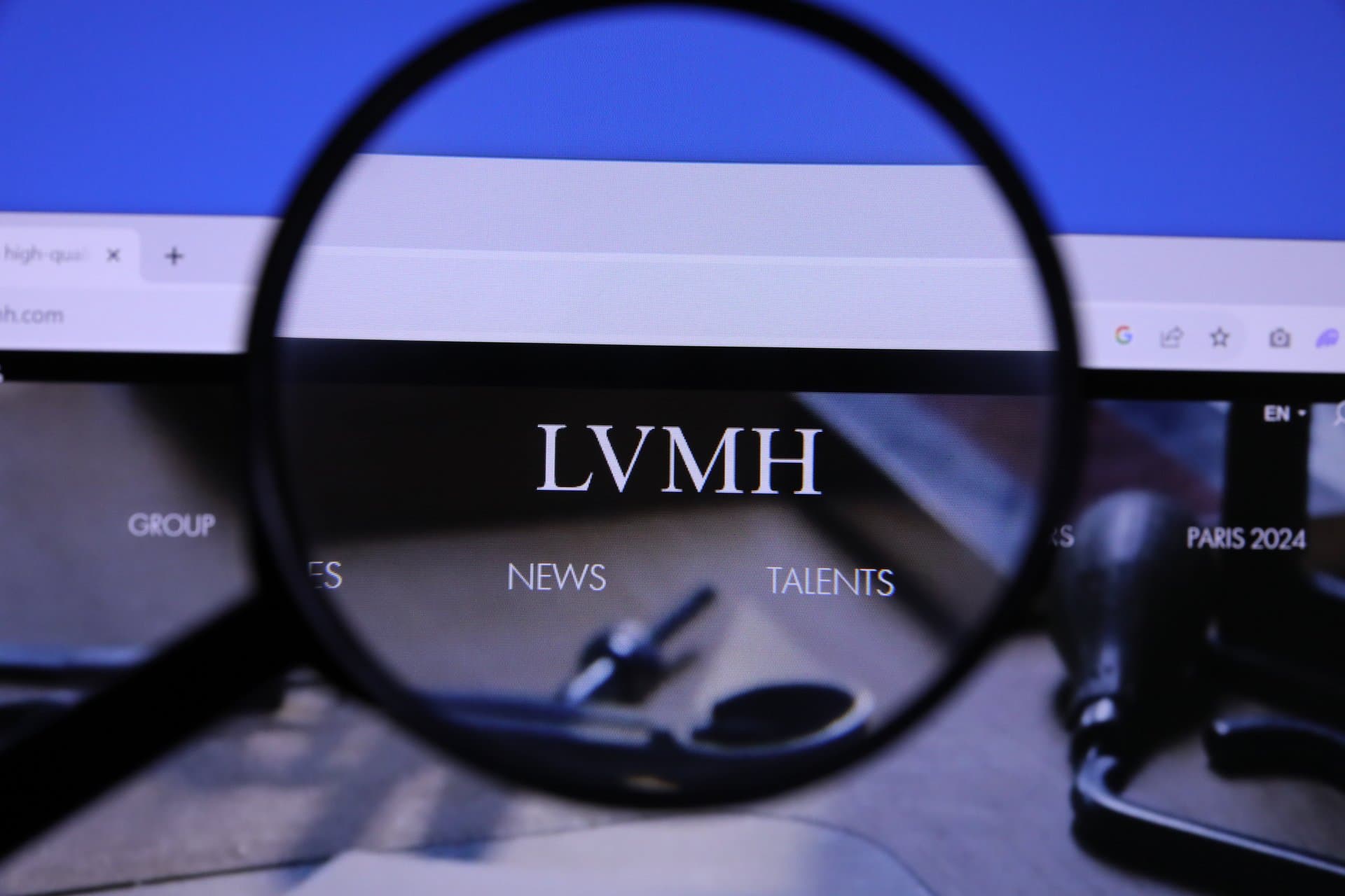 lvmh logo magnified