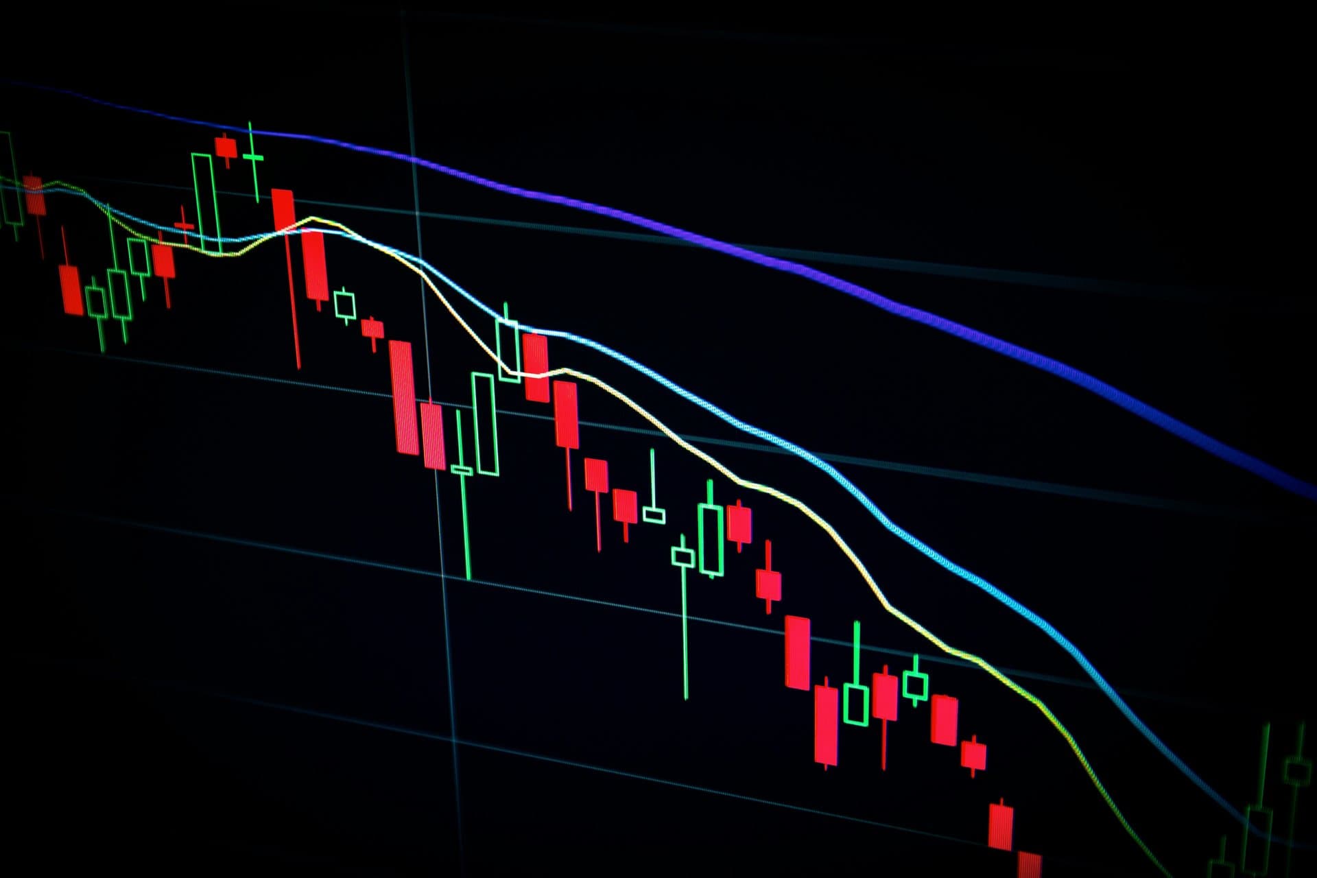 a screen with stock prices