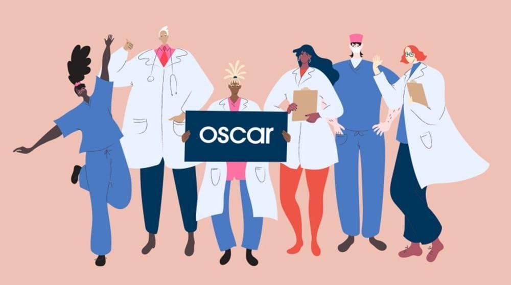 illustration of medical start holding a placard