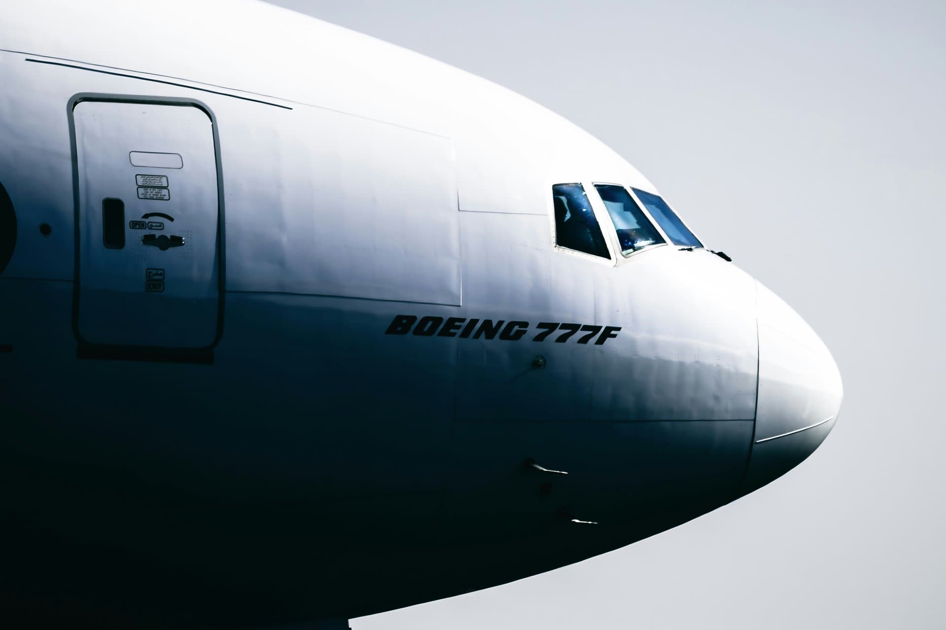 A boeing jet nose