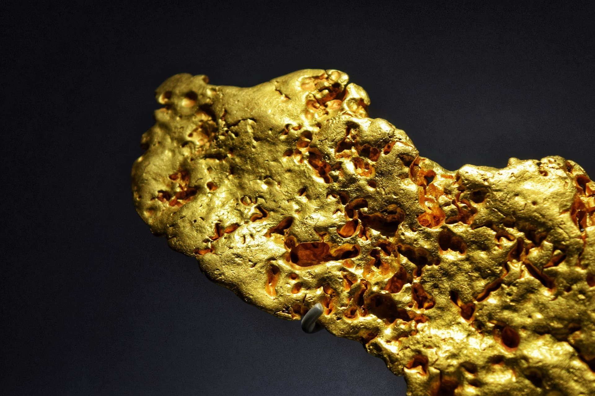 mined unprocessed gold