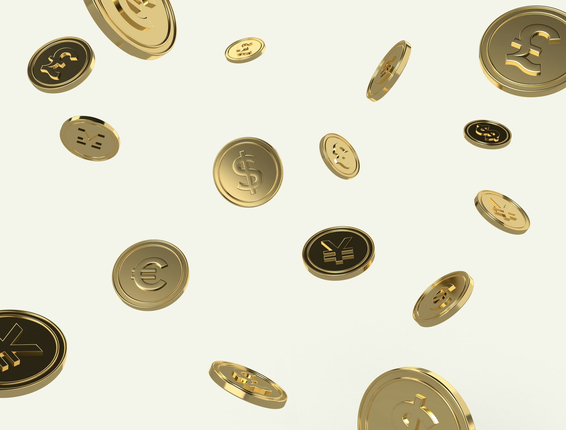 a montage of gold coins