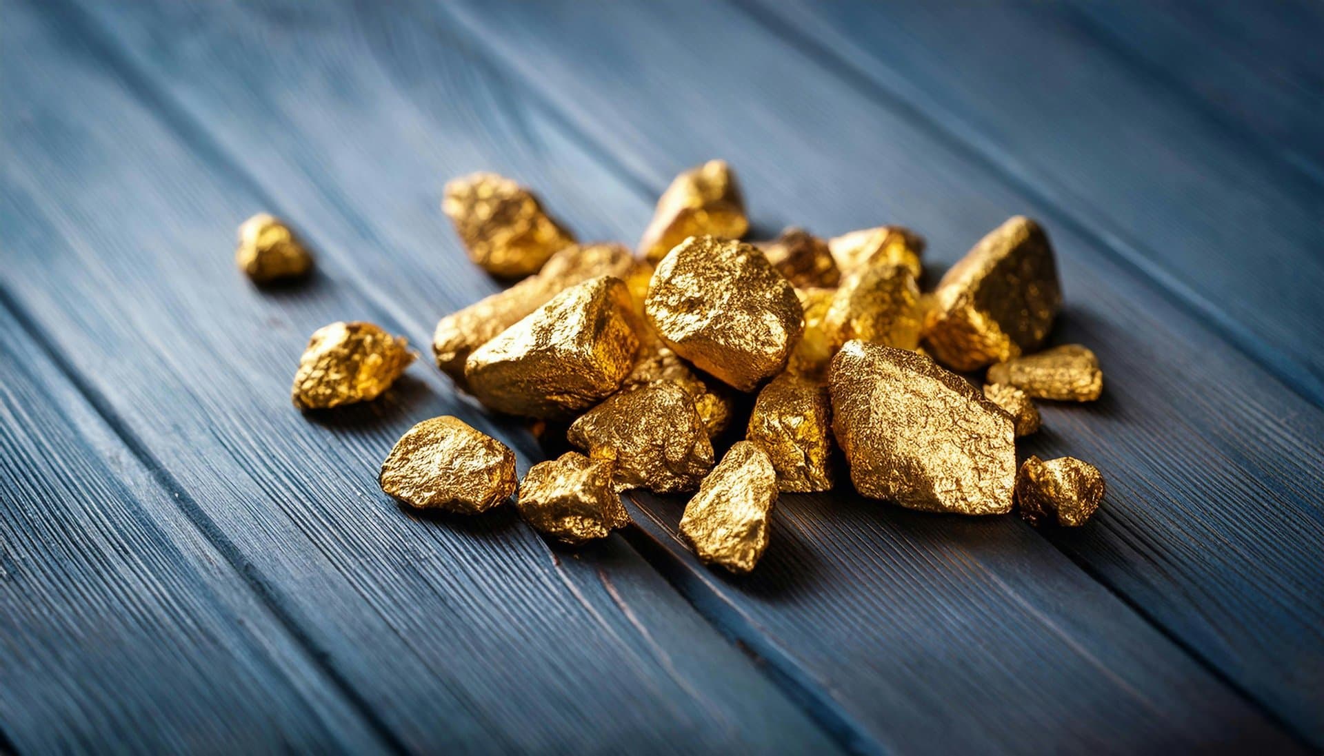 pieces of mined gold