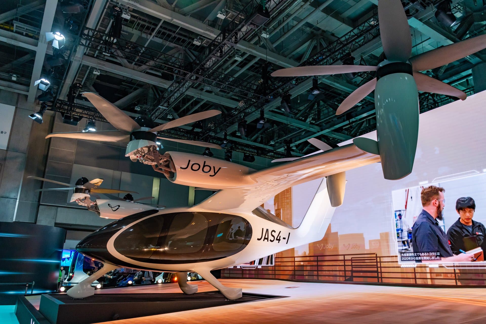 an air taxi on a showcase