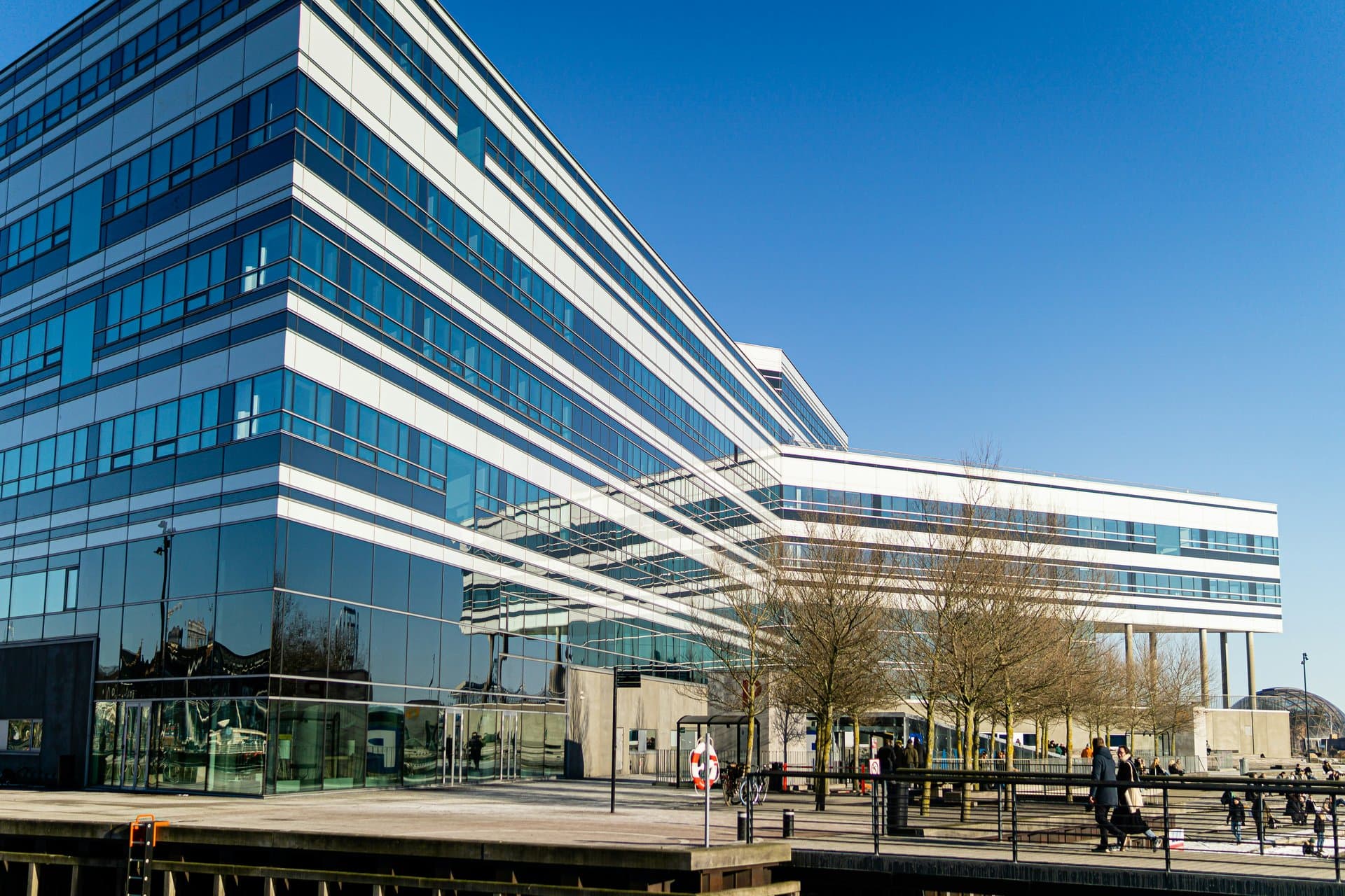 a white and black modern building