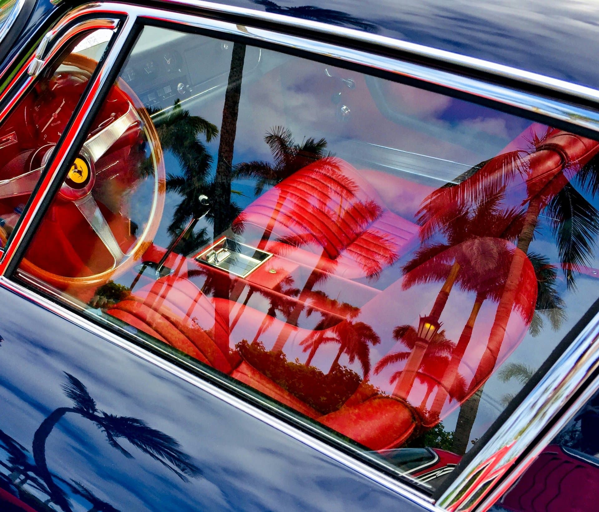 A ferrari cockpit