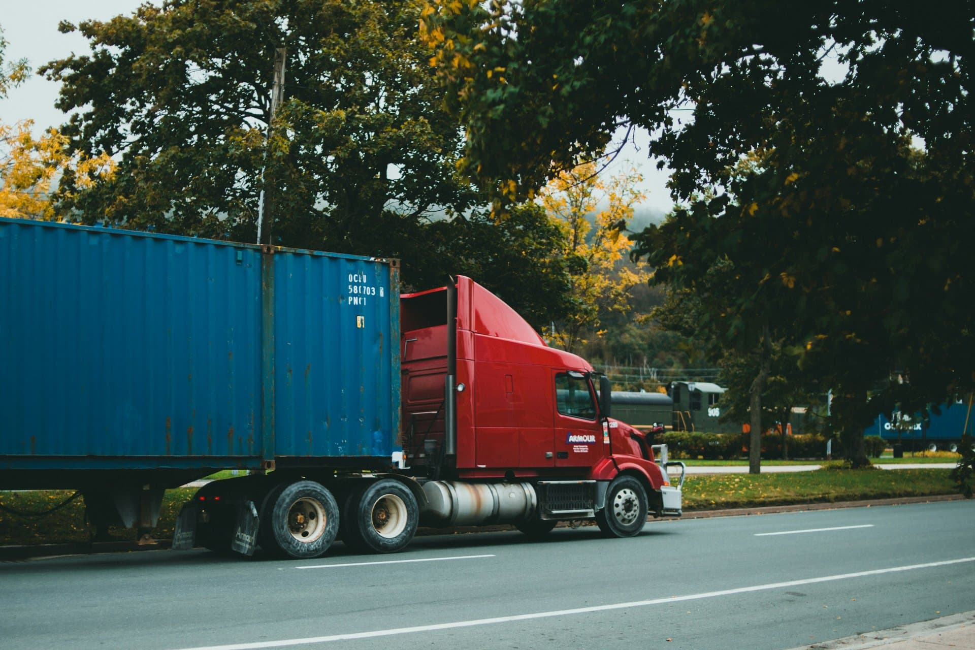 a red trailer