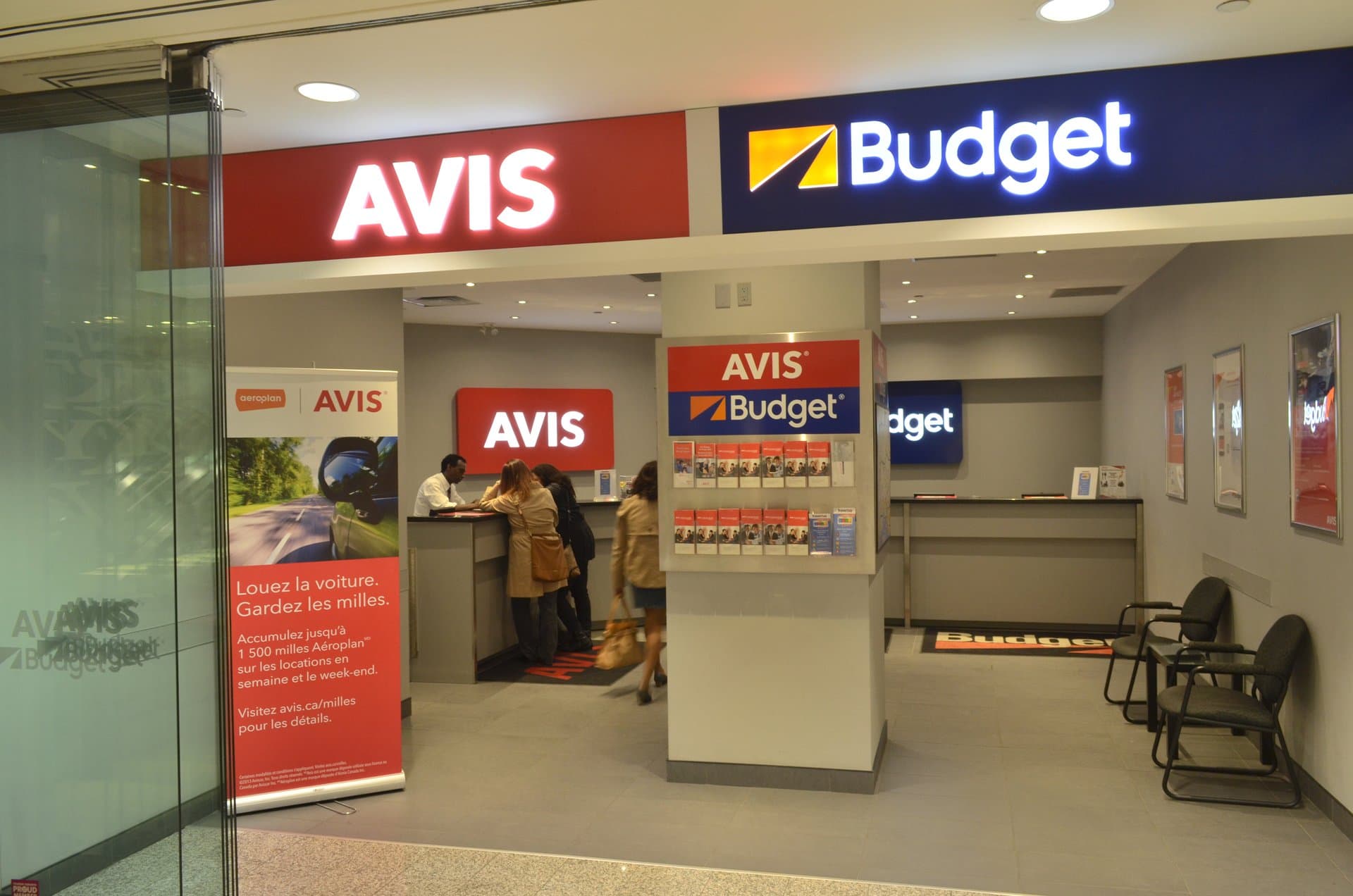 avis and budget counters