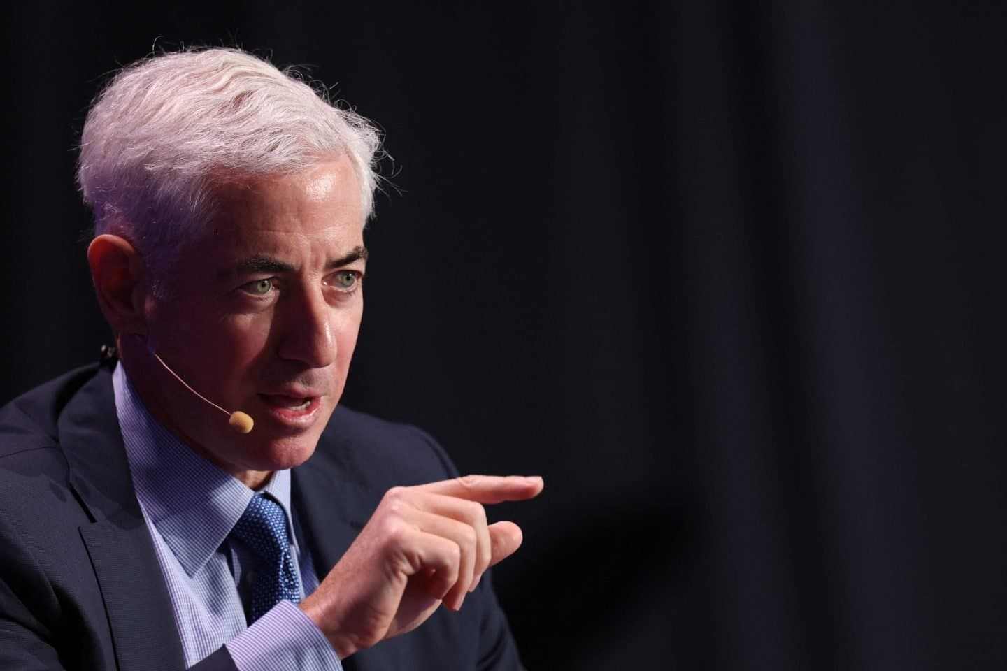 closeup shot of a man with white hair