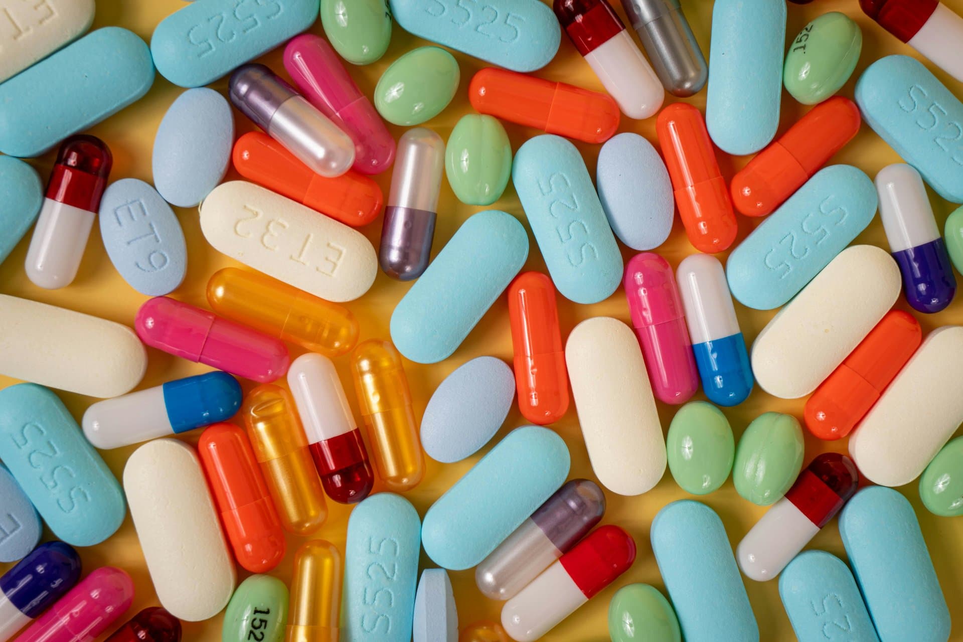 a spreads of medicinal tablets