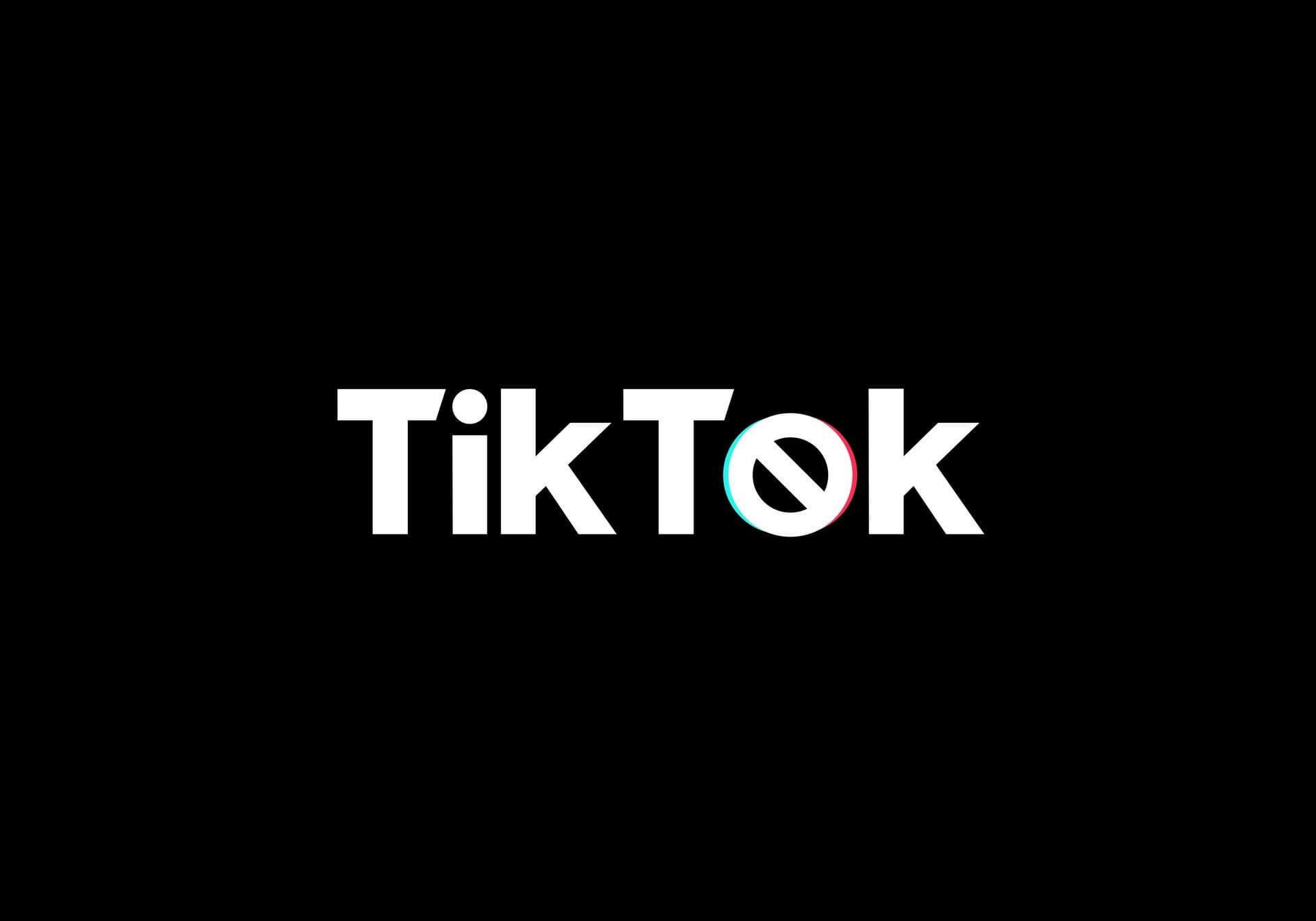 TikTok written with a cancel sign as O