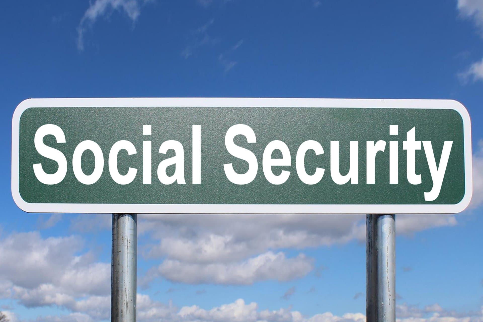 social security written on a sign board
