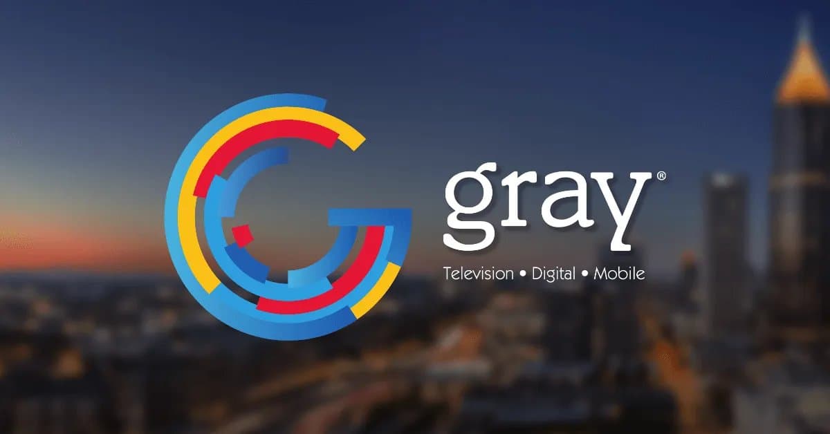 a gray media logo