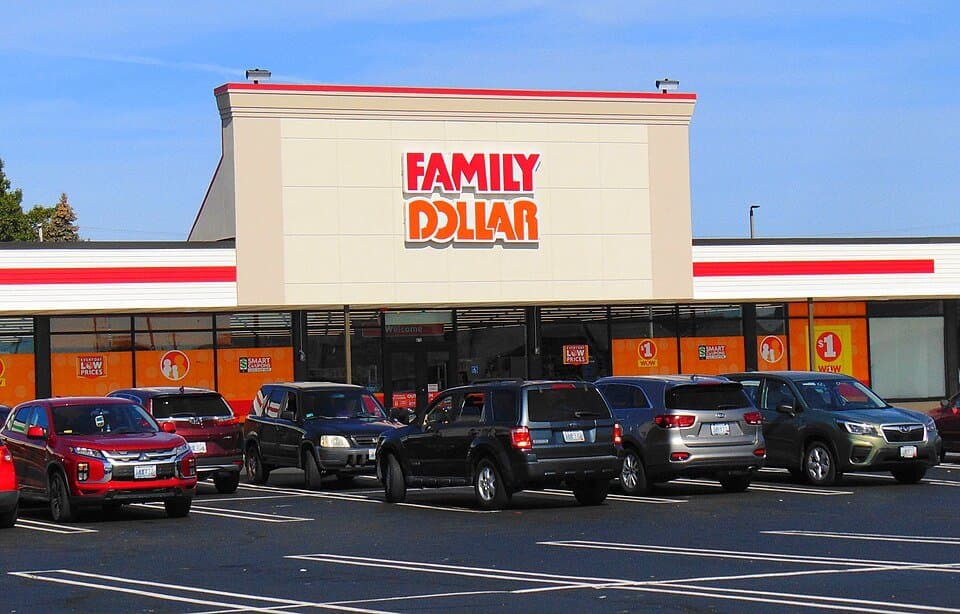 a supermarket with parking