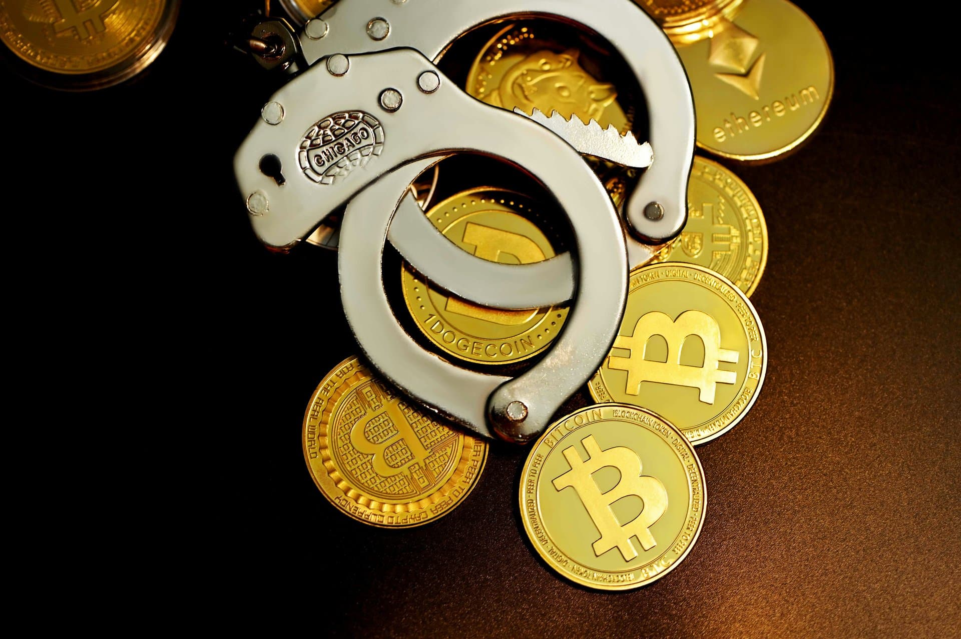 handcuffs over some coins