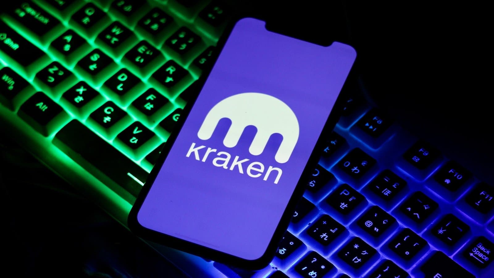 a smartphone on a keyboard
