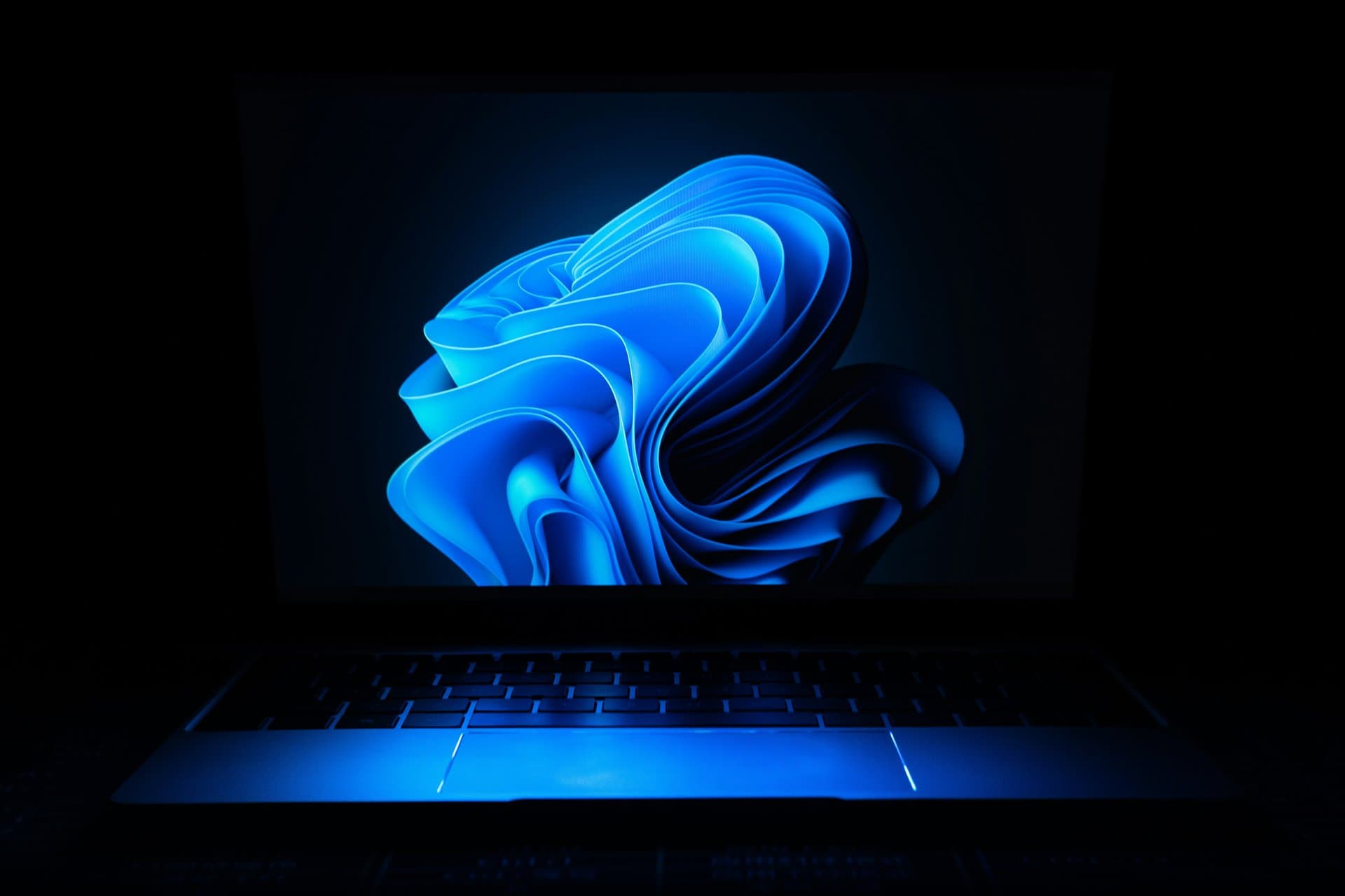 a blue design on a computer screen