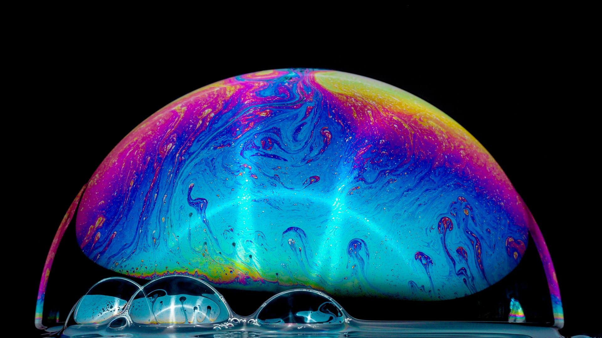 a big multicolored bubble