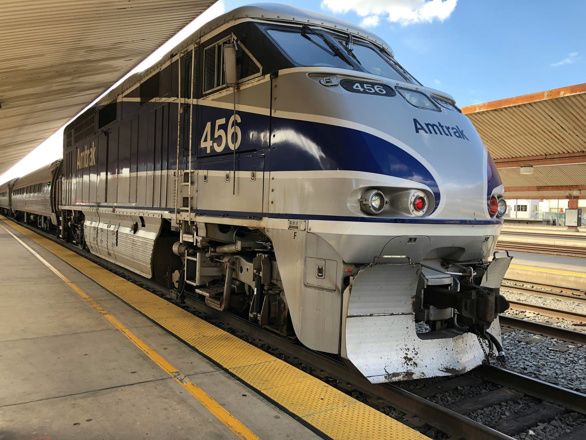 a train engine on a platform