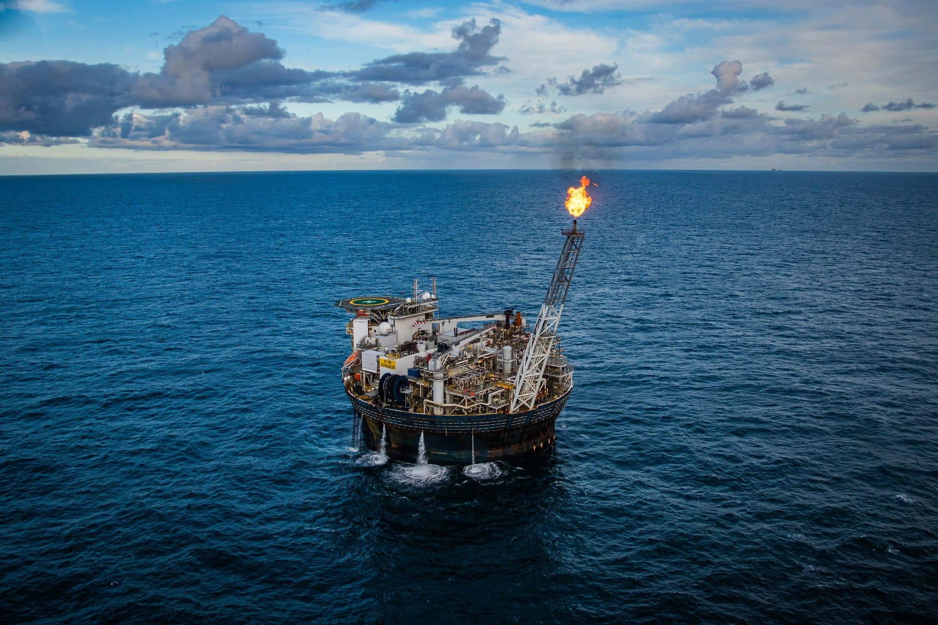oil rig in the sea