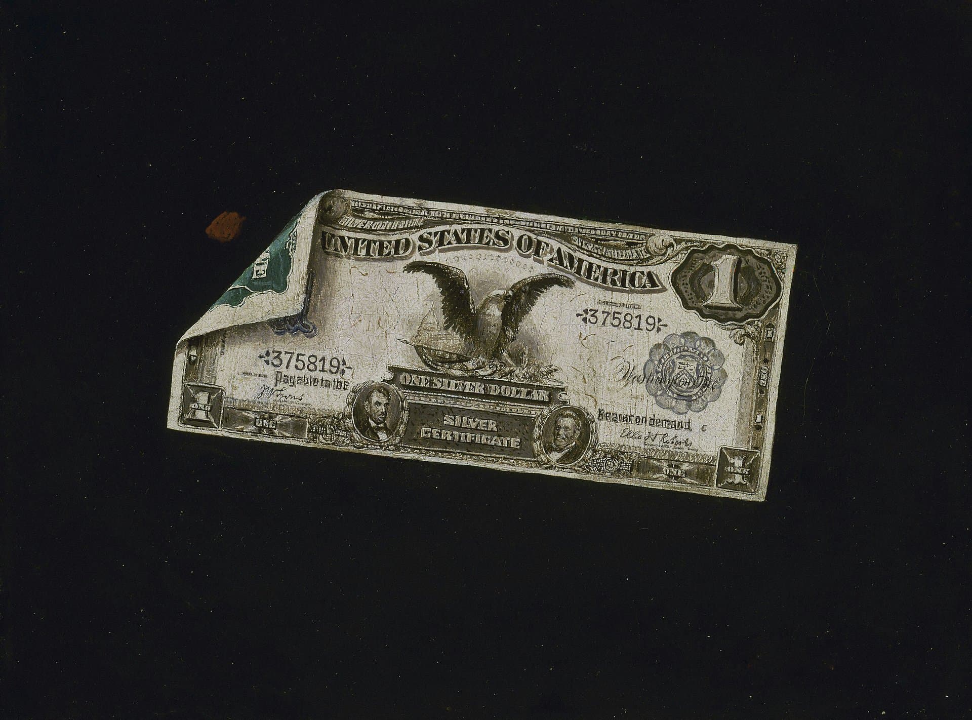 old dollar bill illustration