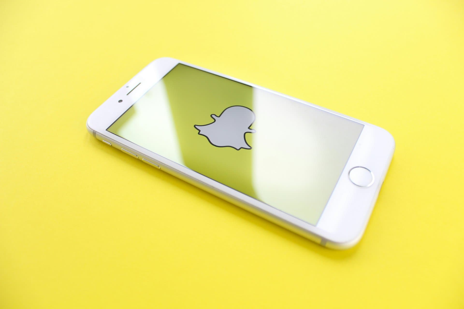 a yellow phone screen