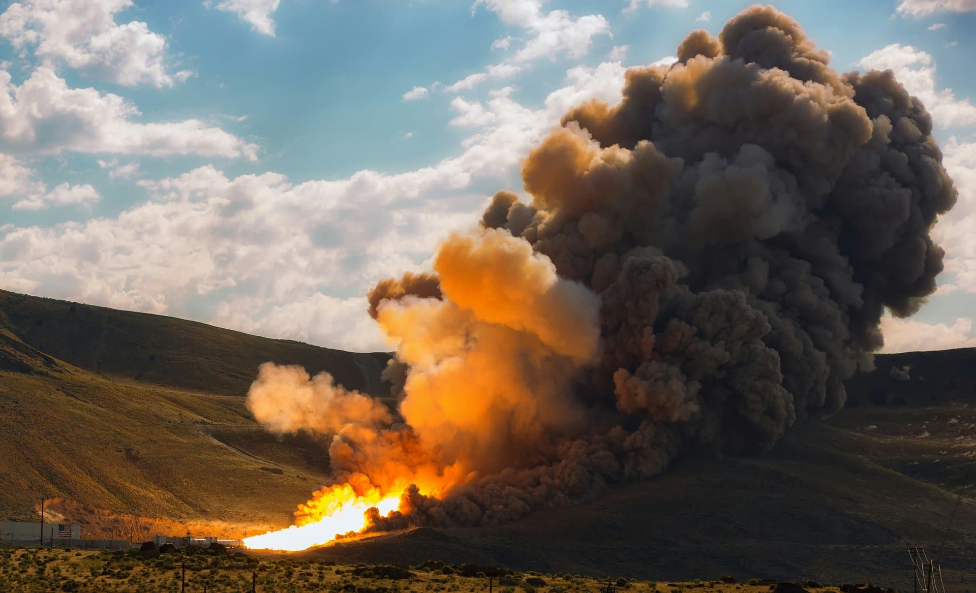 an explosion smoke