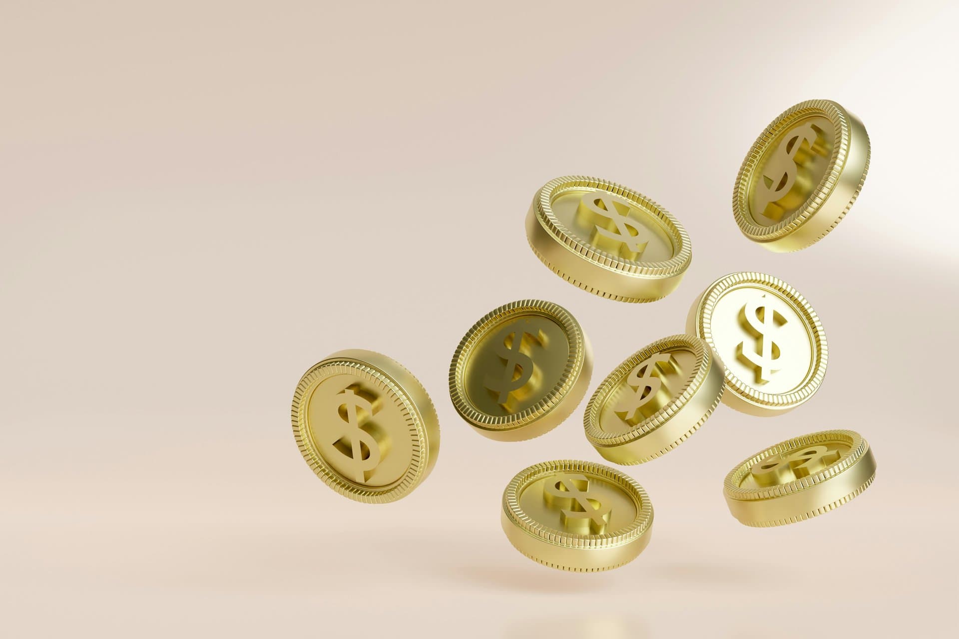 3d illustrations of coins