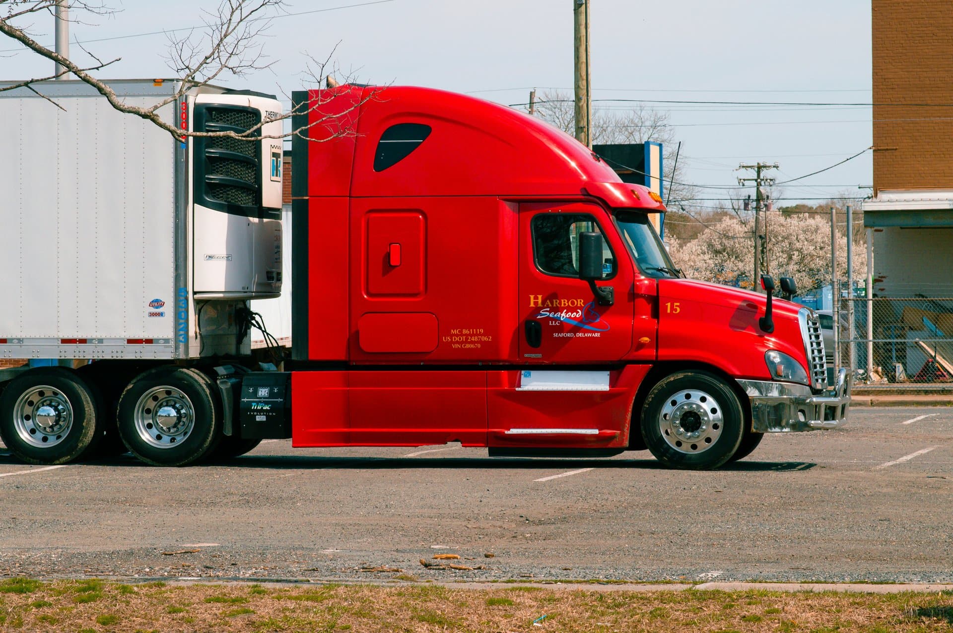 truck on the road