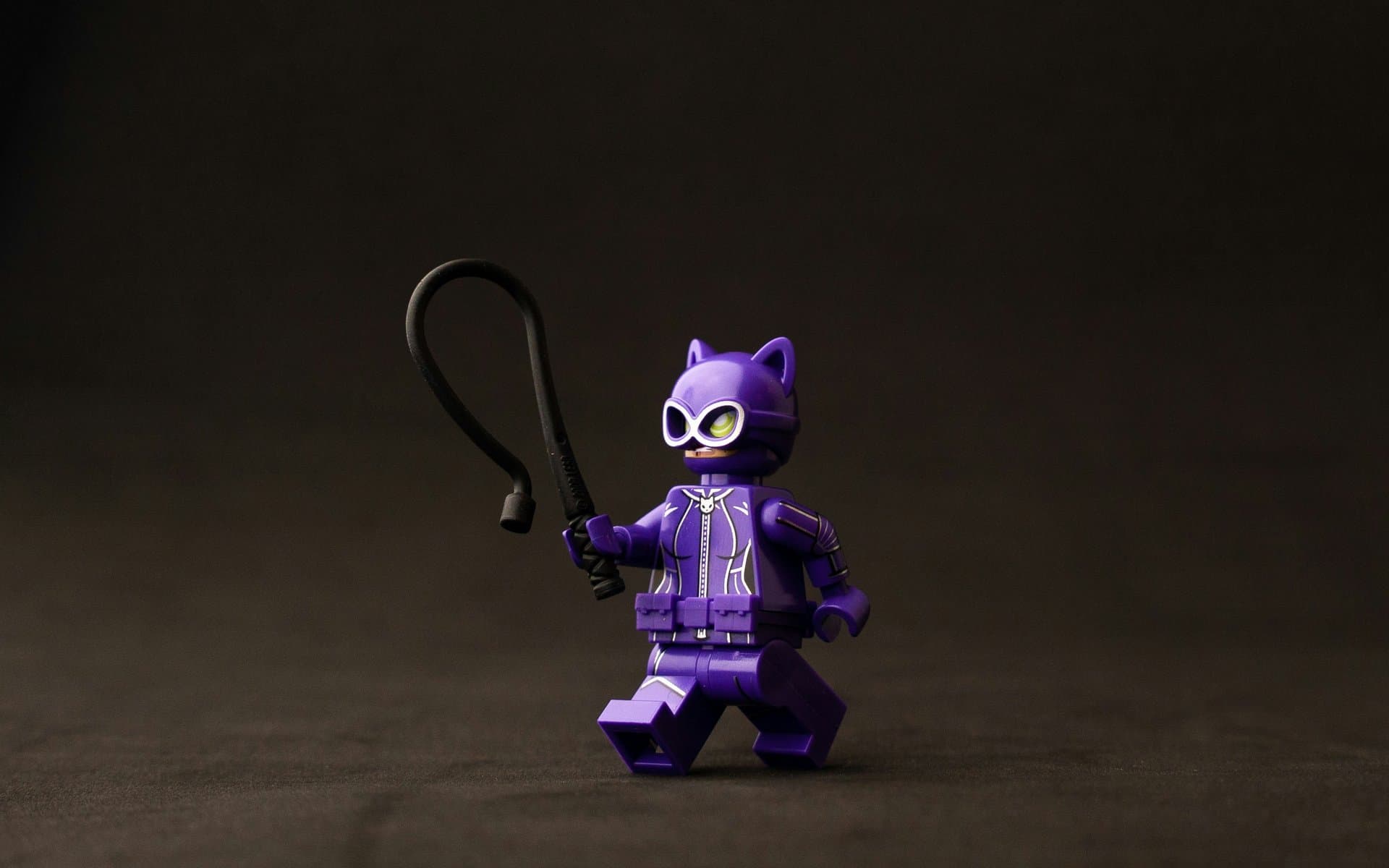 a purple lego superhero