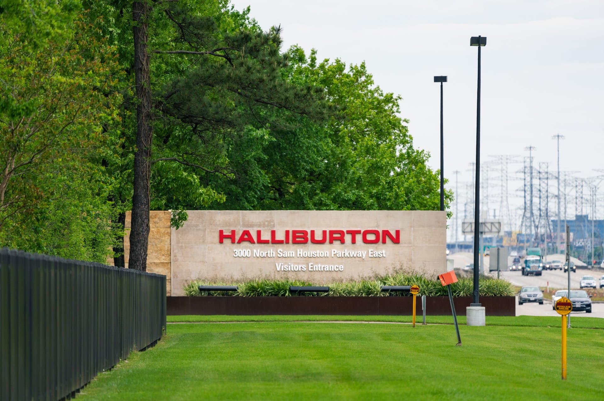 an entrance to a campus