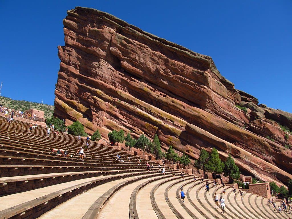red rocks amphitheatre in day time