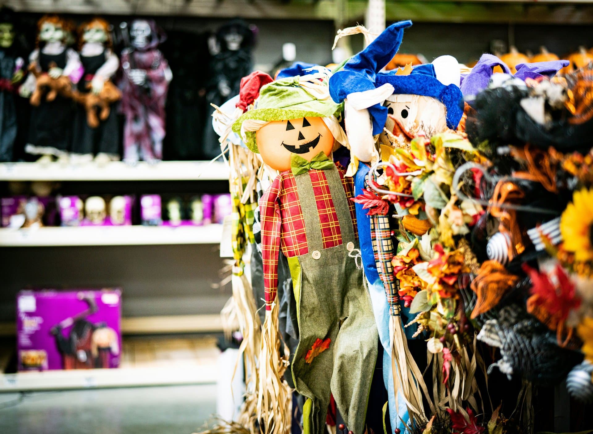 halloween shopping aisle