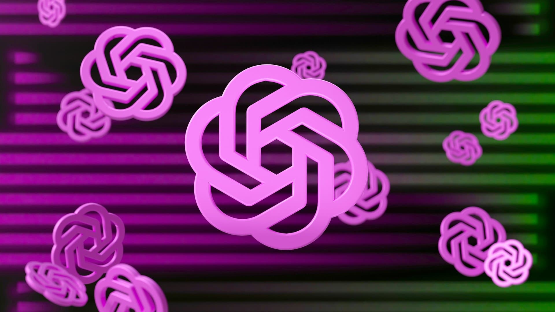 Colorful open AI logos
