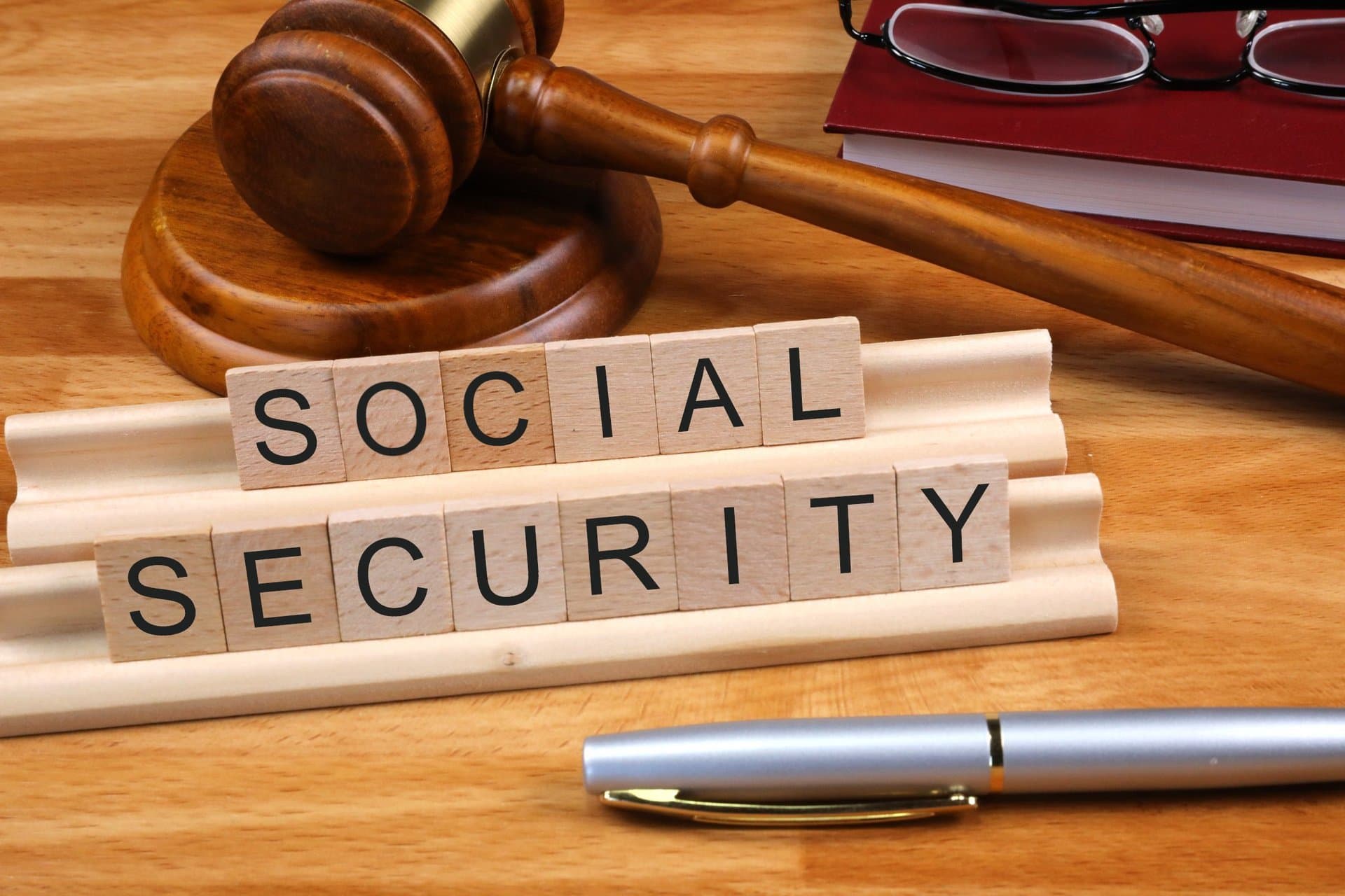 scrabble tiles spelling social security
